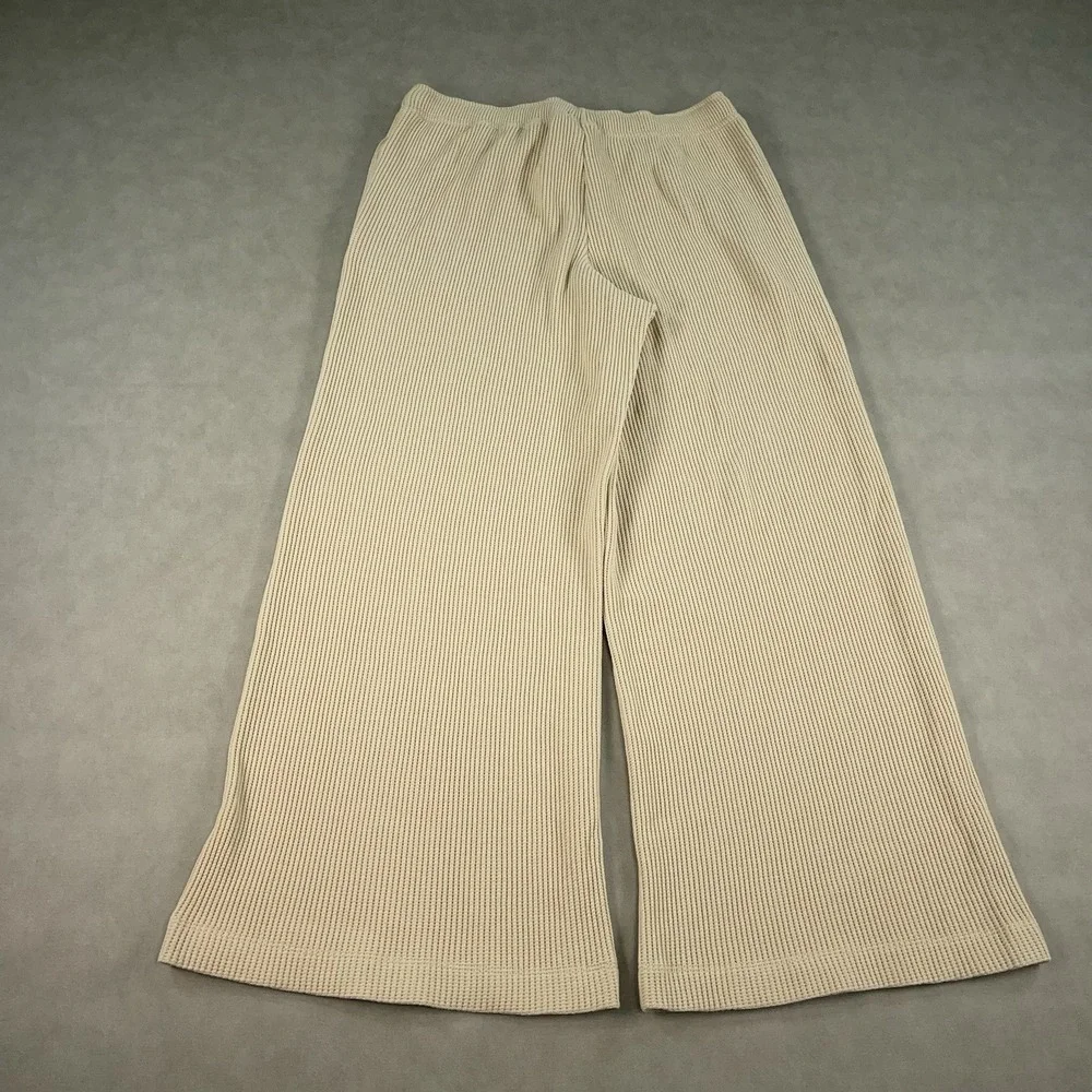 ATM Anthony Thomas Melillo Waffle Knit Wide Leg Sweatpants‎ Shitake Medium NWT